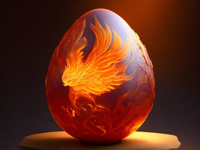 apparition-du-feu-visualisation-de-l-éveil-oeuf-phoenix-entrez-dans-un-monde-magie-et-merveille-avec-nos-images-d-oeufs-287438598